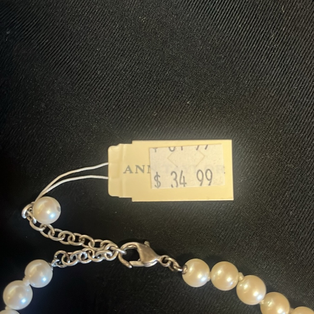 NWT Anne Klein 34” inch graduated pearl strand statement necklace - Picture 7 of 7